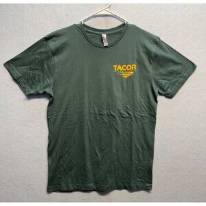 Tacor Est. 1994 Green T-Shirt Medium 100% Cotton Unisex Casual Graphic Tee